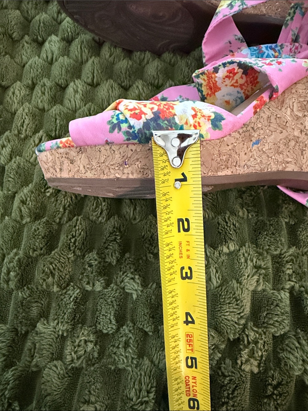 Impo Pink Floral Tie-Wrap Wedge Sandals with Multi-Color Blooms - Picture 5 of 6